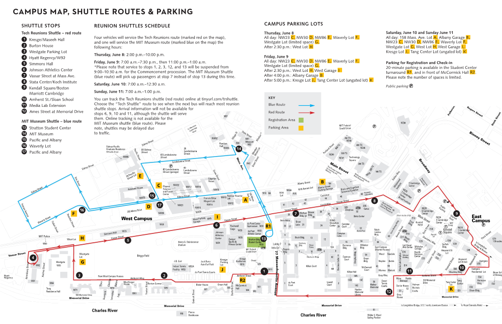 Campus Map, Shuttle Routes & Parking