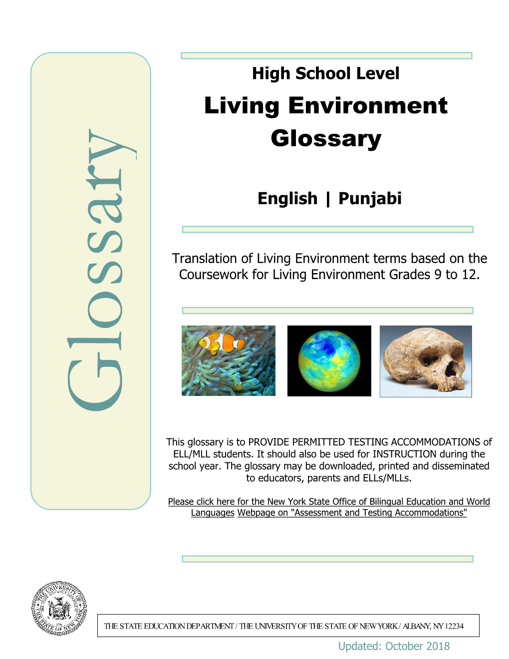 Living Environment Glossary