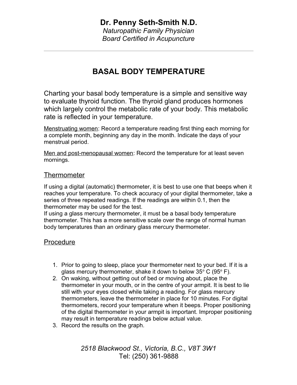 Basal Body Temperature