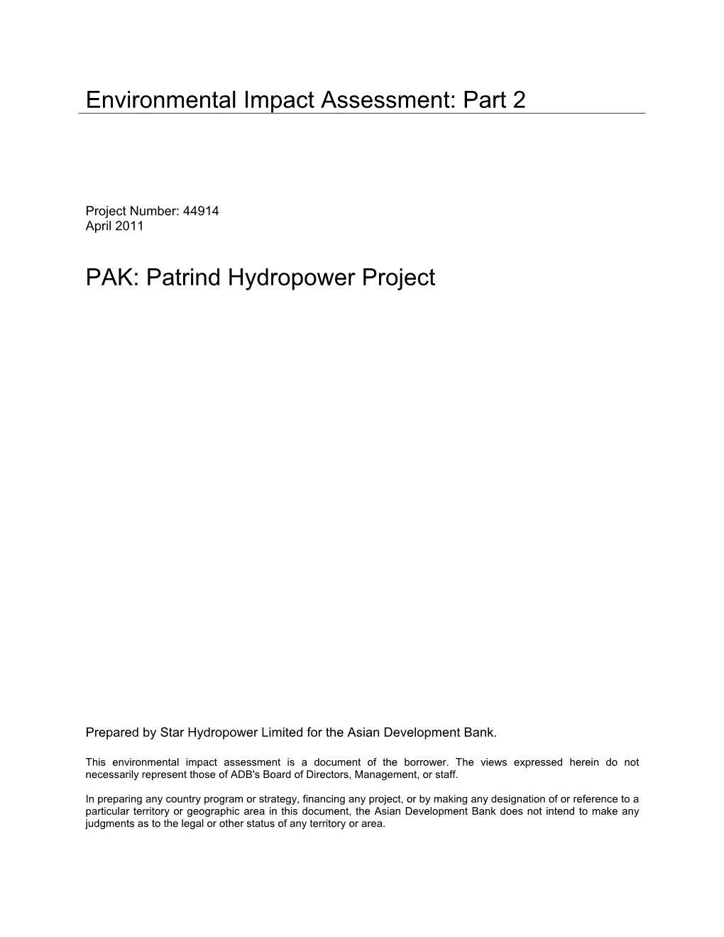 Patrind Hydropower Project