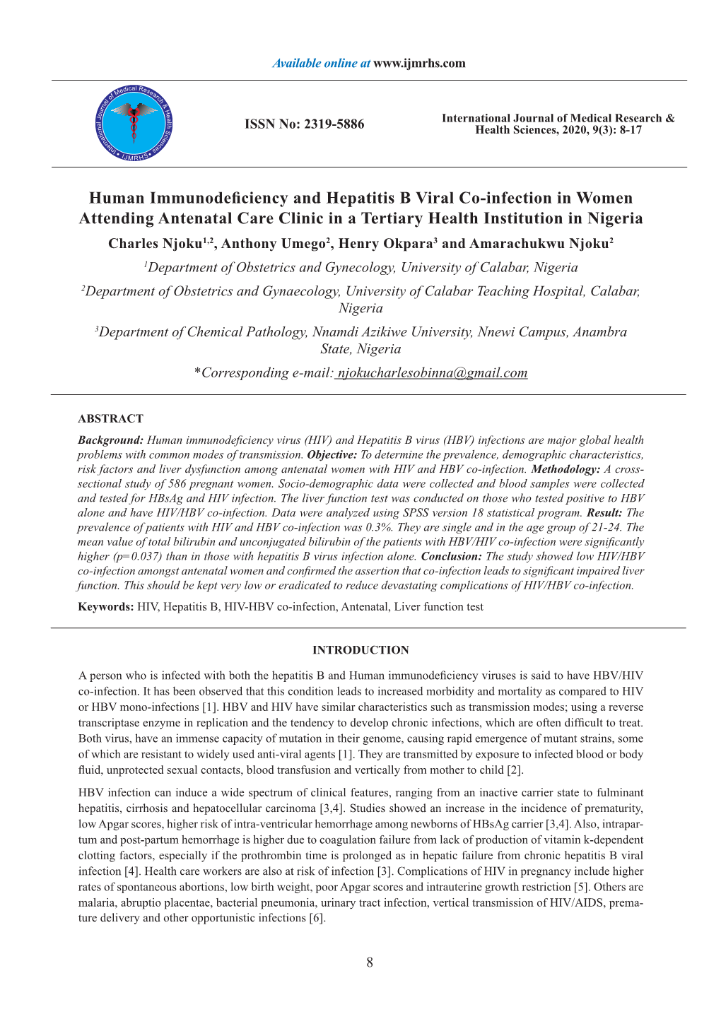 Human Immunodeficiency and Hepatitis B Viral Co-Infection In