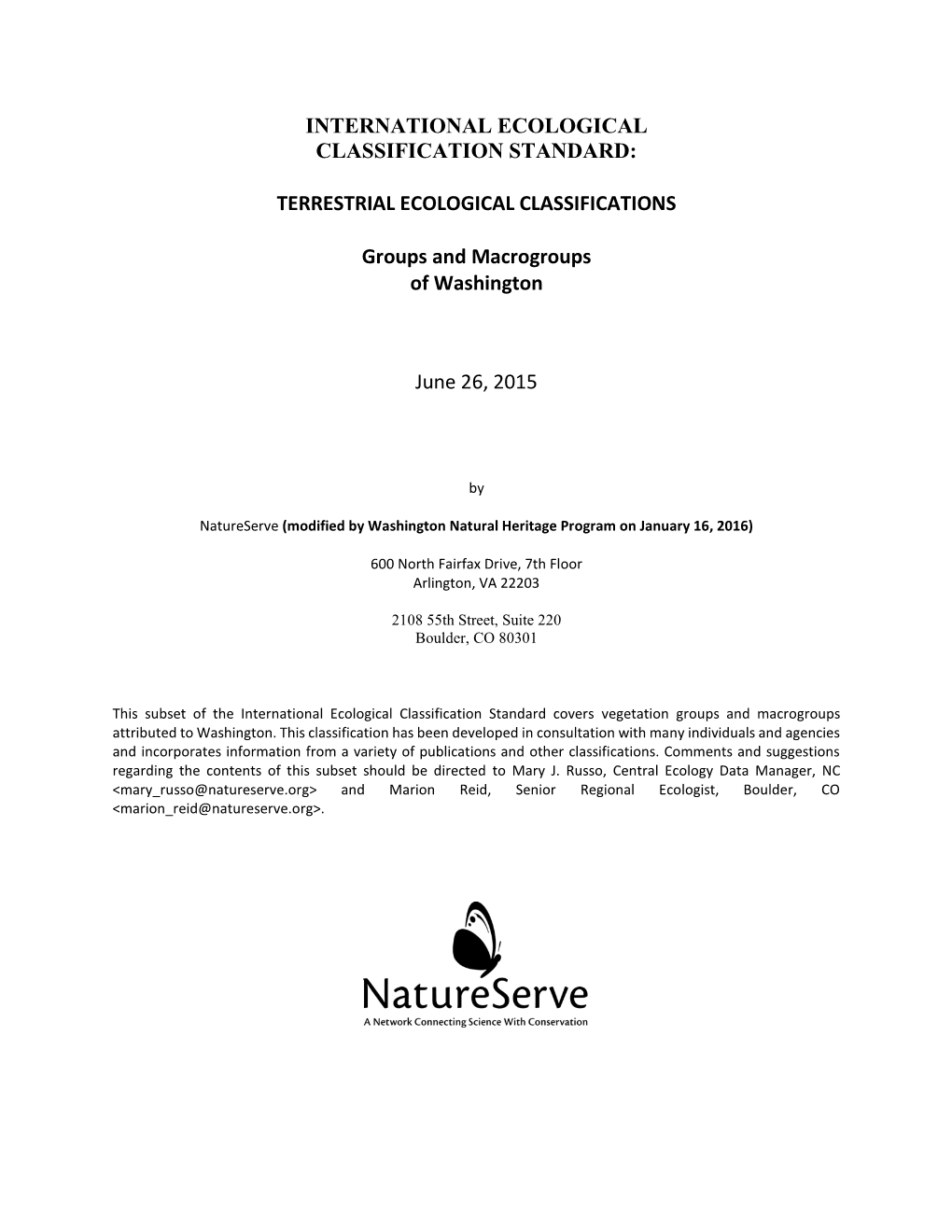 International Ecological Classification Standard