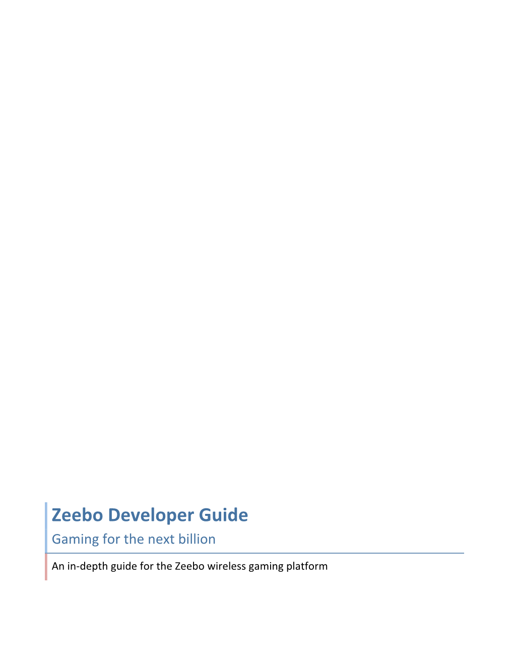 Zeebo Developer Guide Gaming for the Next Billion