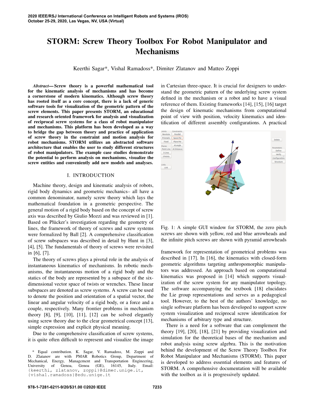 STORM: Screw Theory Toolbox for Robot Manipulator and Mechanisms