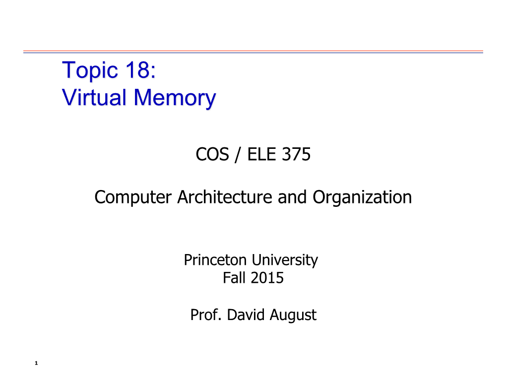 Virtual Memory