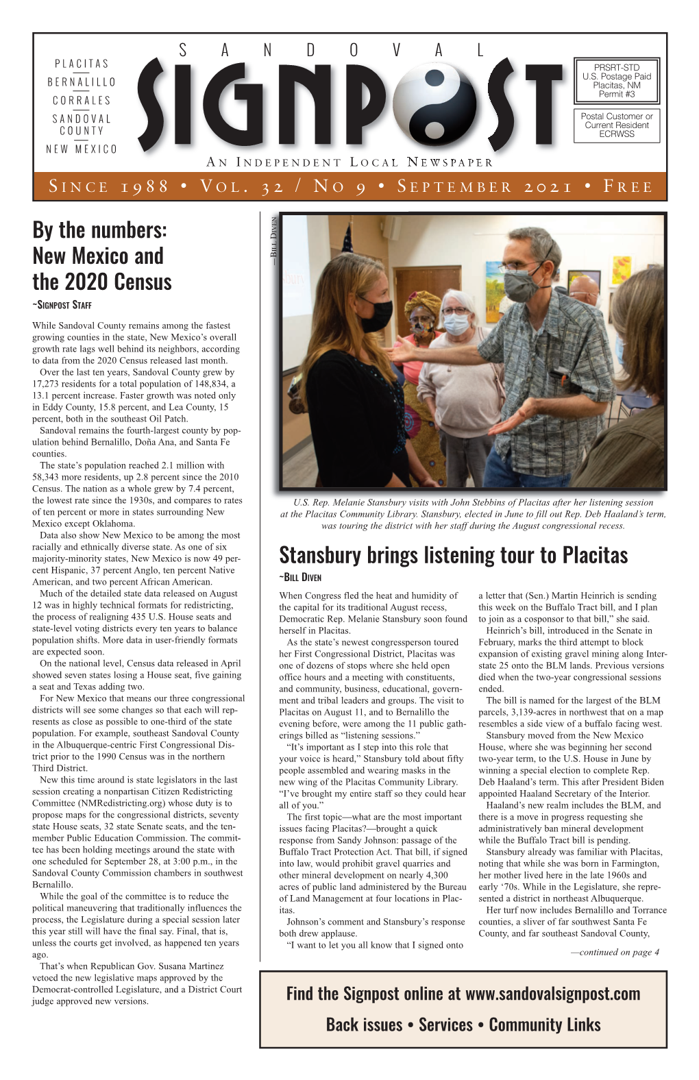 Stansbury Brings Listening Tour to Placitas by the Numbers