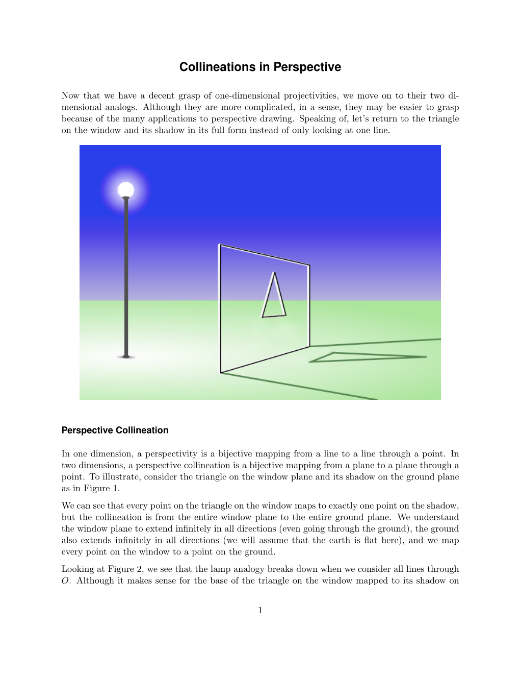 Collineations in Perspective