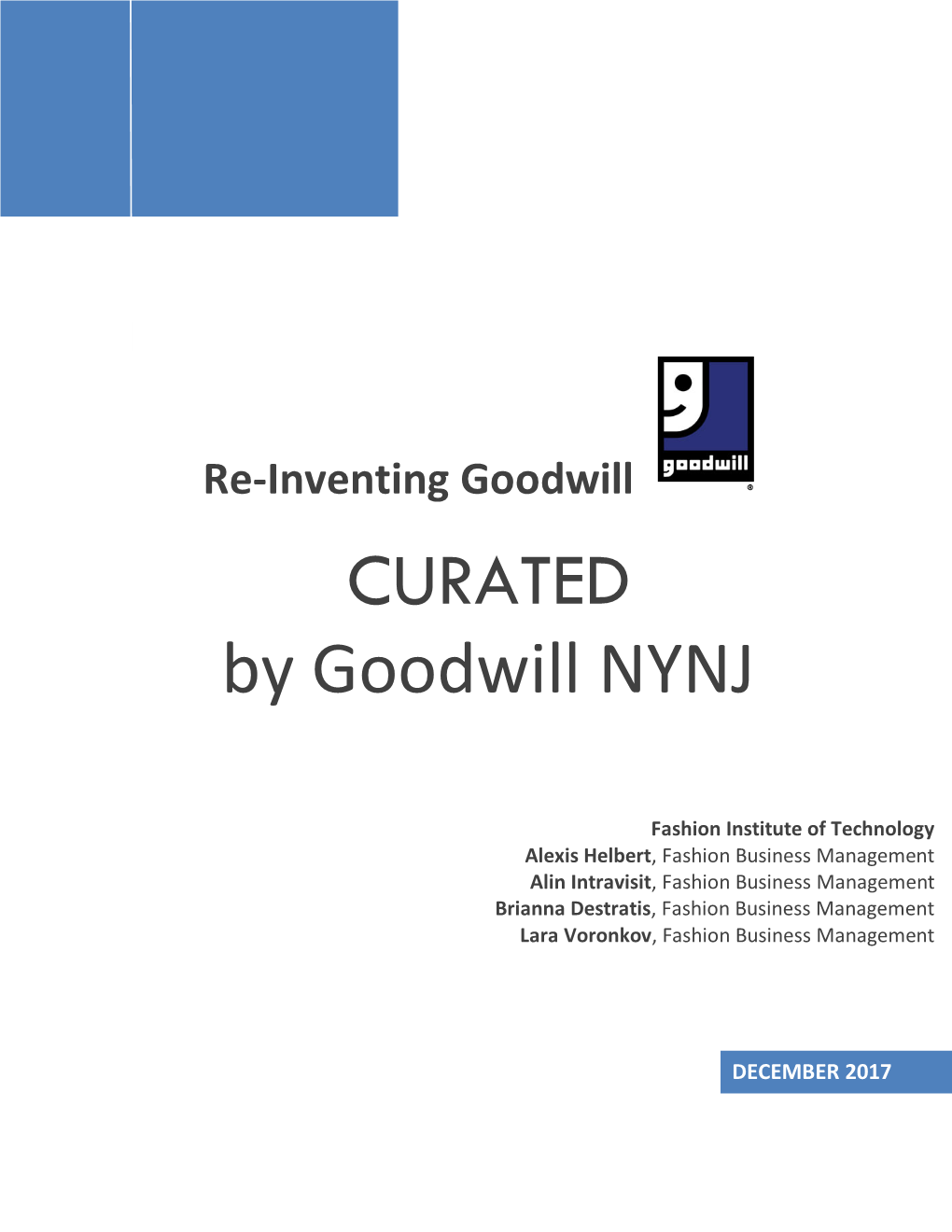 Re-Inventing Goodwill Final Report