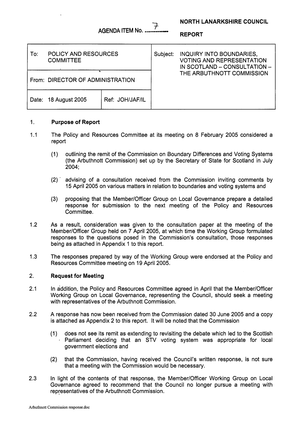 Inquiry Into Boundaries, Voting & Representation in Scotland