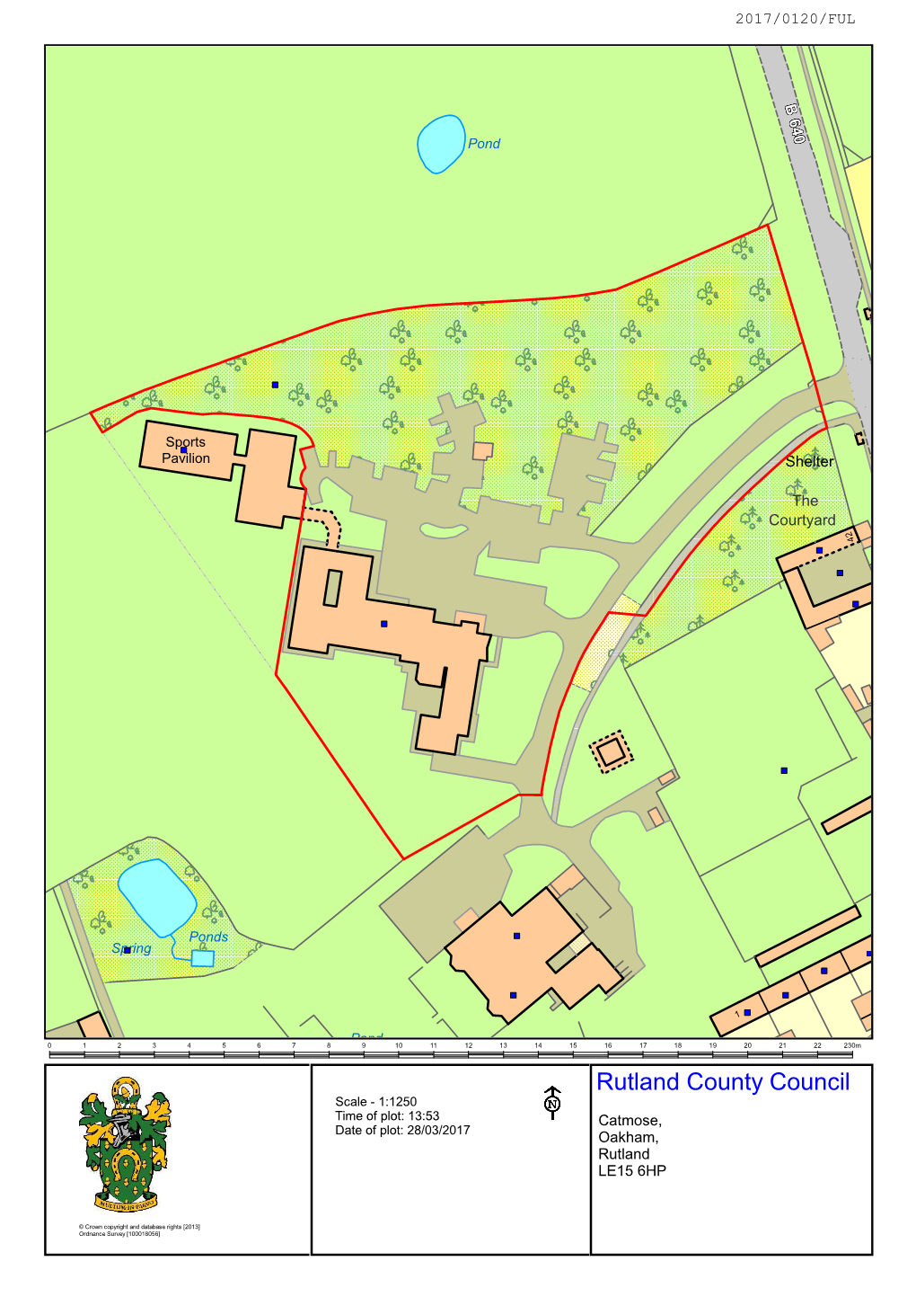 Rutland County Council Scale - 1:1250 Time of Plot: 13:53 Catmose, Date of Plot: 28/03/2017 Oakham, Rutland LE15 6HP