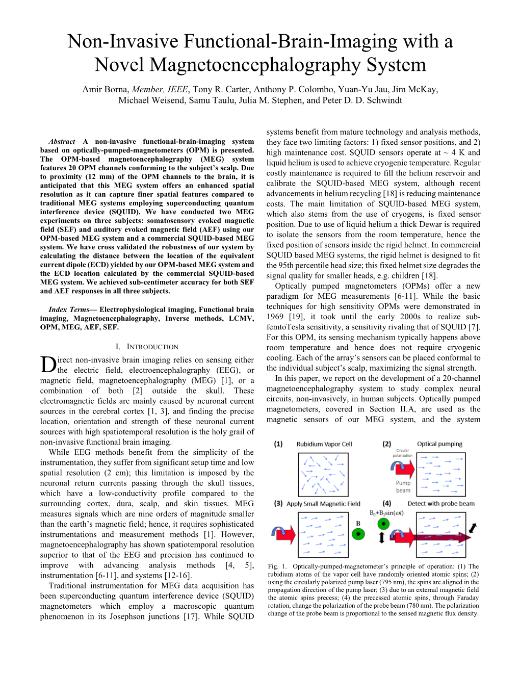 Non-Invasive Functional-Brain-Imaging with a Novel Magnetoencephalography System