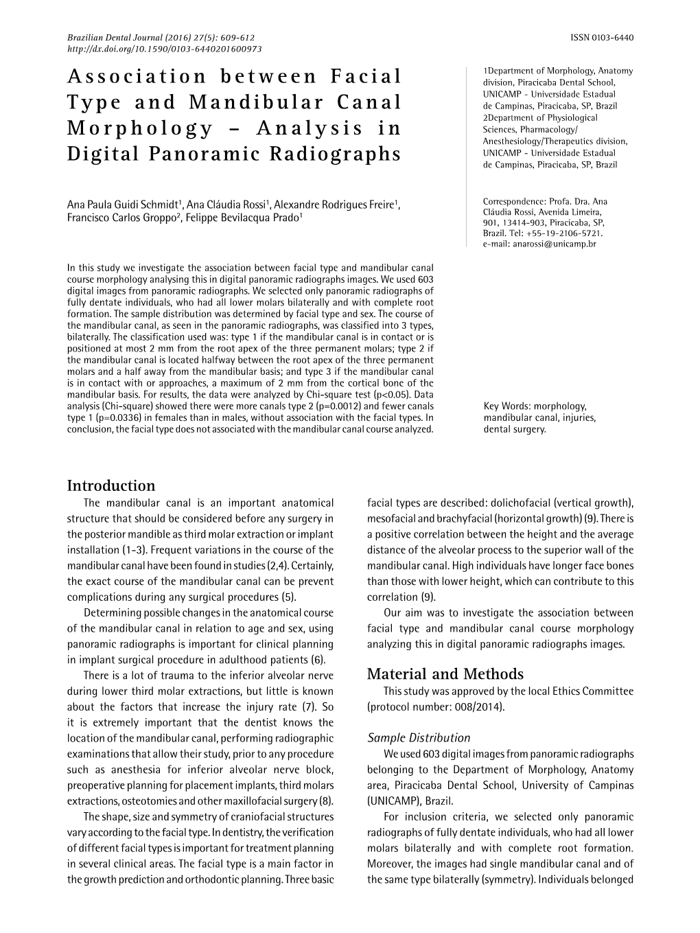 Association Between Facial Type and Mandibular Canal Morphology