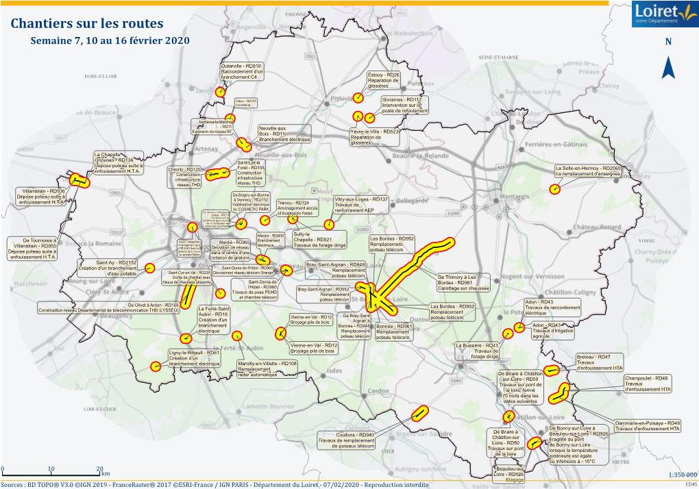 Chantiers Sur Les Routes Semainesemaine 7,7, 1010 Auau 1616 Févrierfévrier 20202020 N