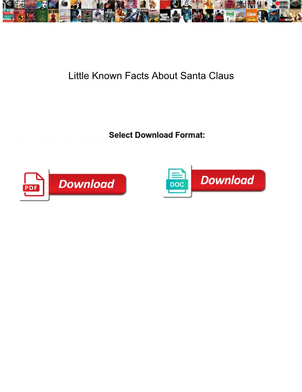 Little Known Facts About Santa Claus