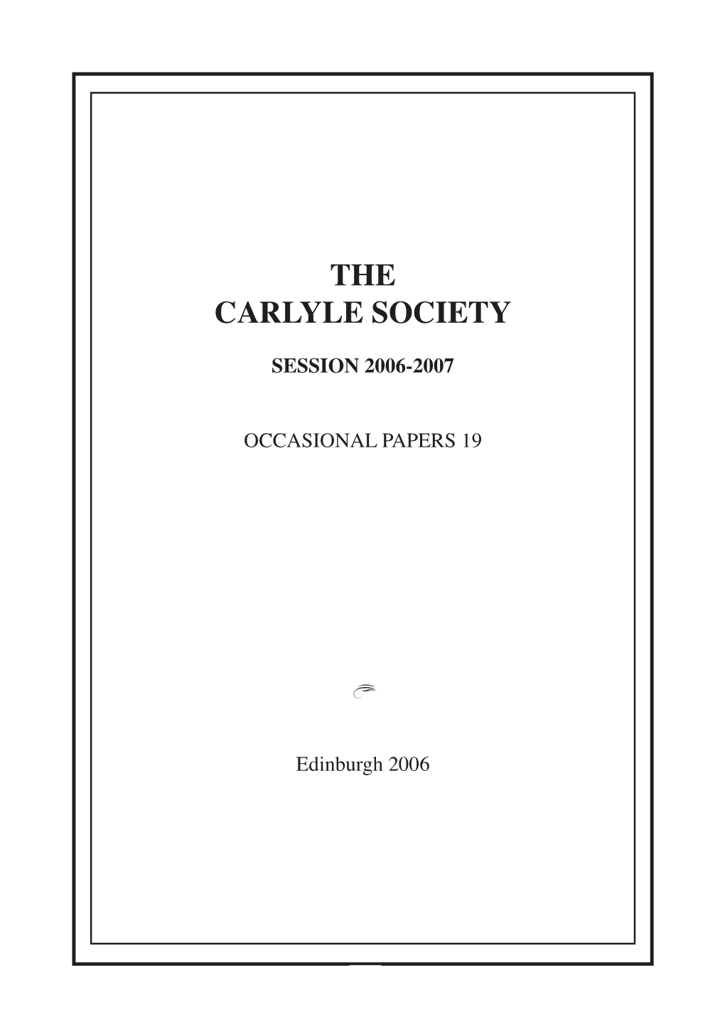 The Carlyle Society