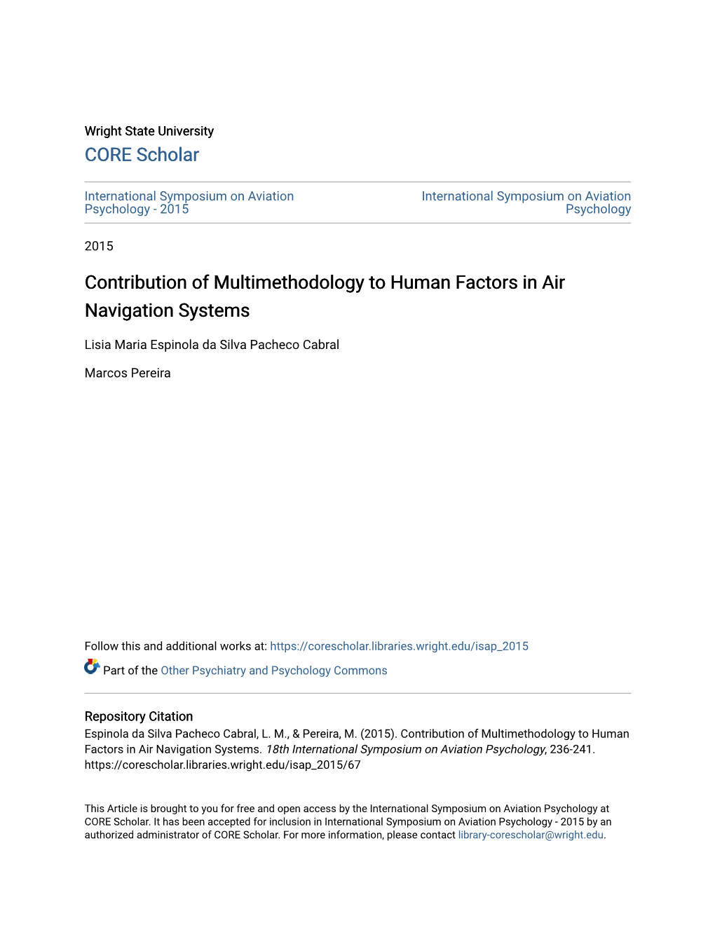 Contribution of Multimethodology to Human Factors in Air Navigation Systems