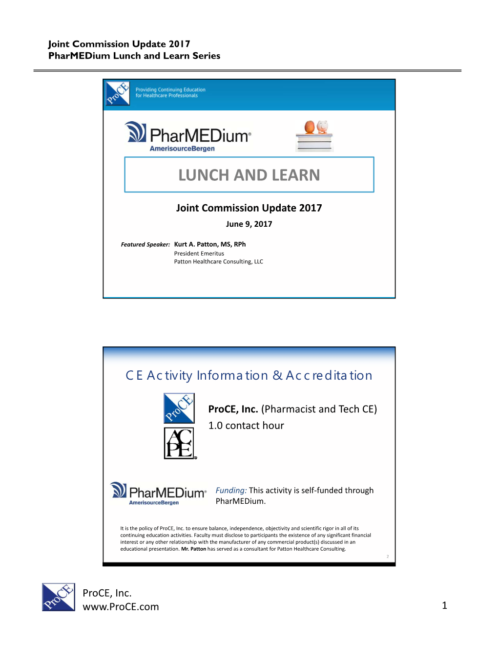 Lunch and Learn Series