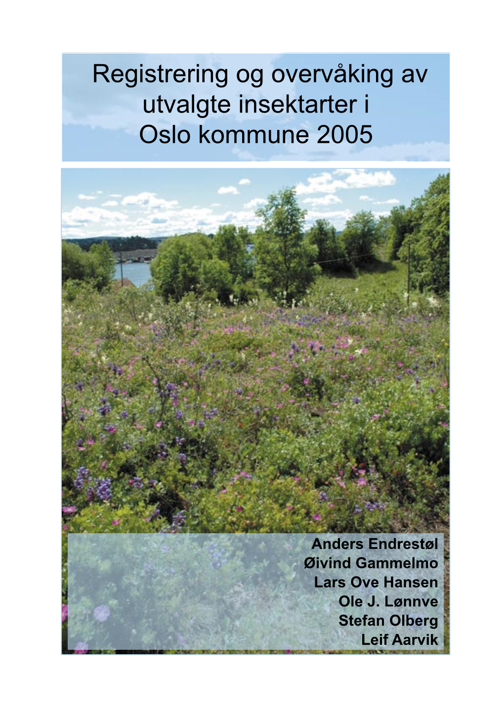 Registrering Og Overvåking Av Utvalgte Insektarter I Oslo Kommune 2005