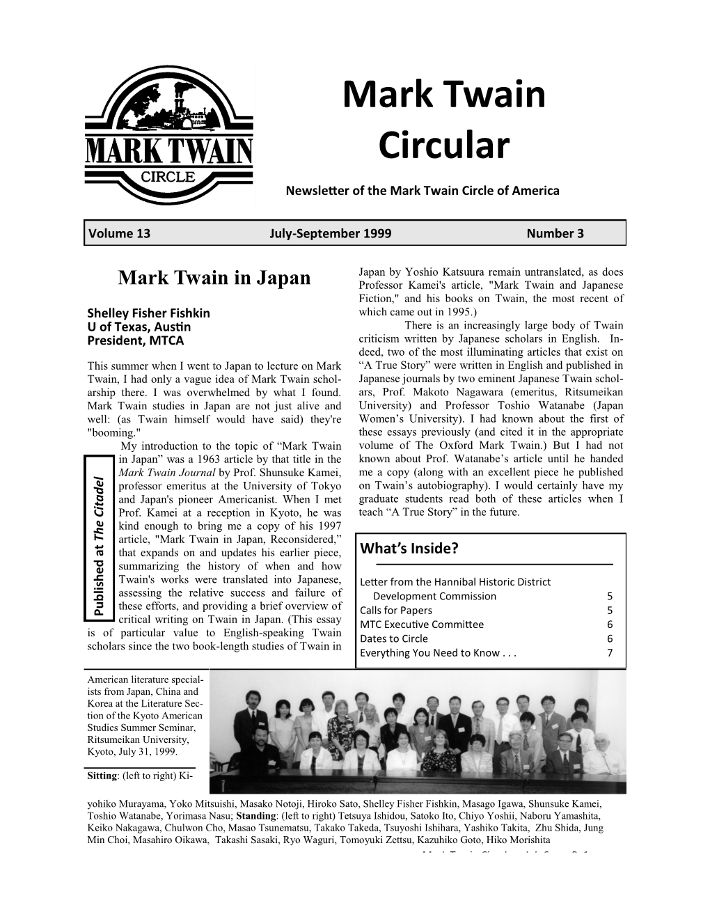 Mark Twain Circular