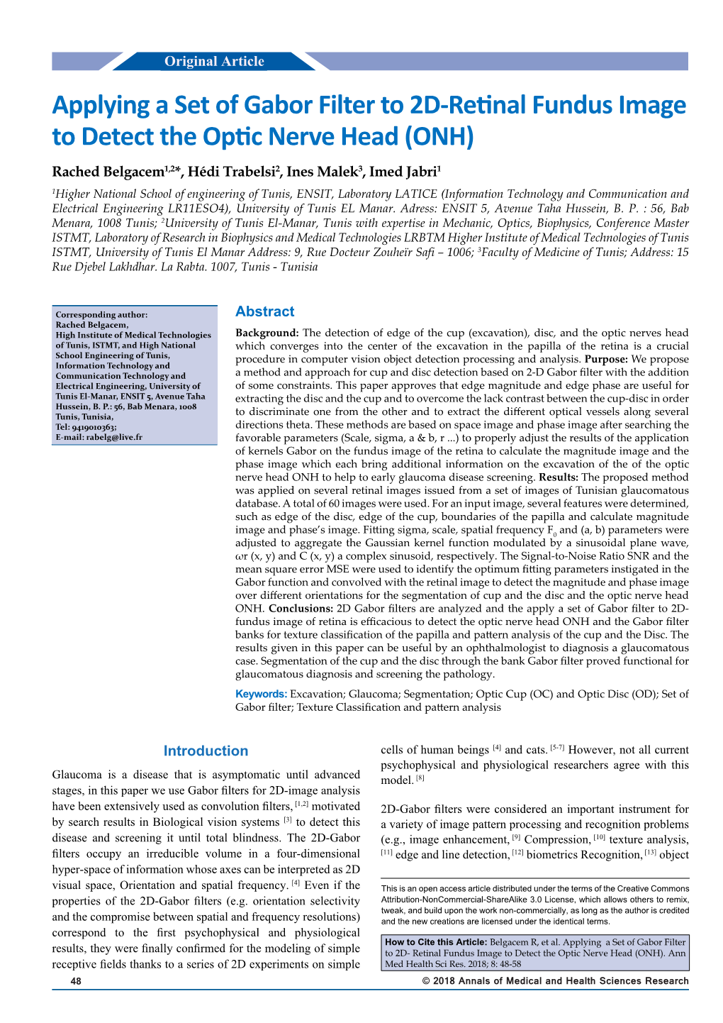 Applying a Set of Gabor Filter to 2D-Retinal Fundus Image to Detect