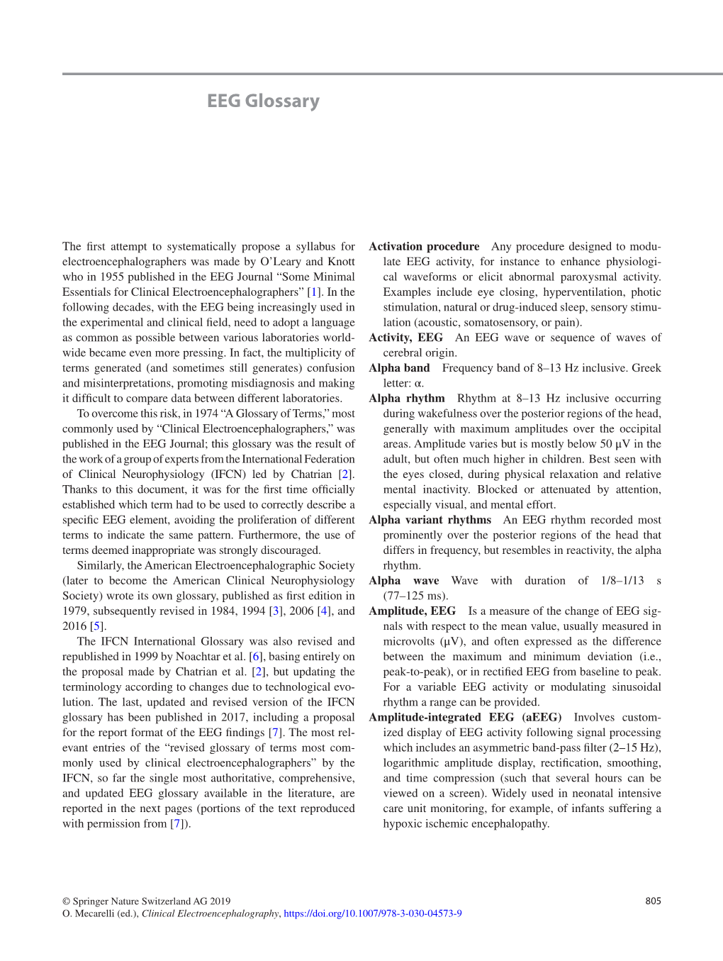 EEG Glossary