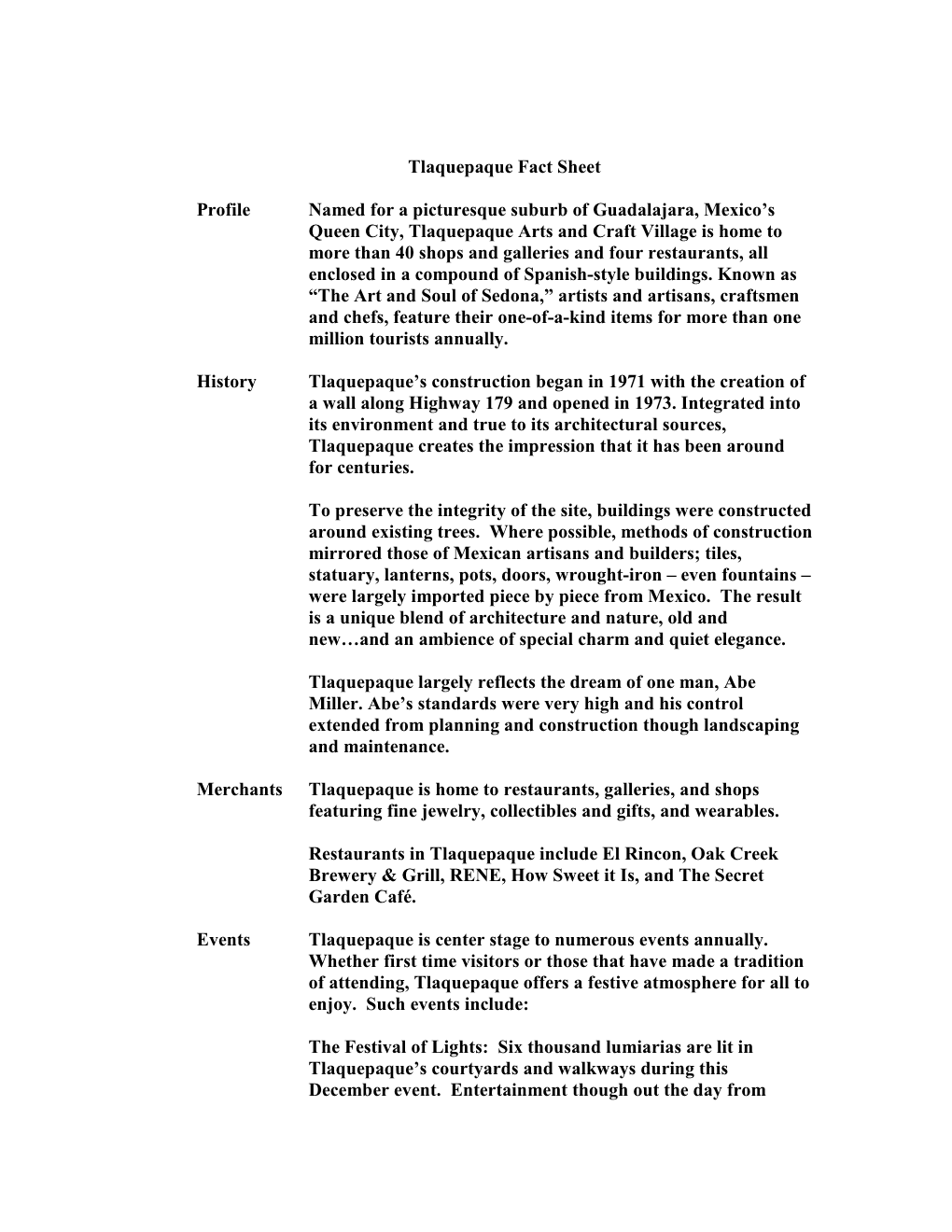 Tlaquepaque Fact Sheet