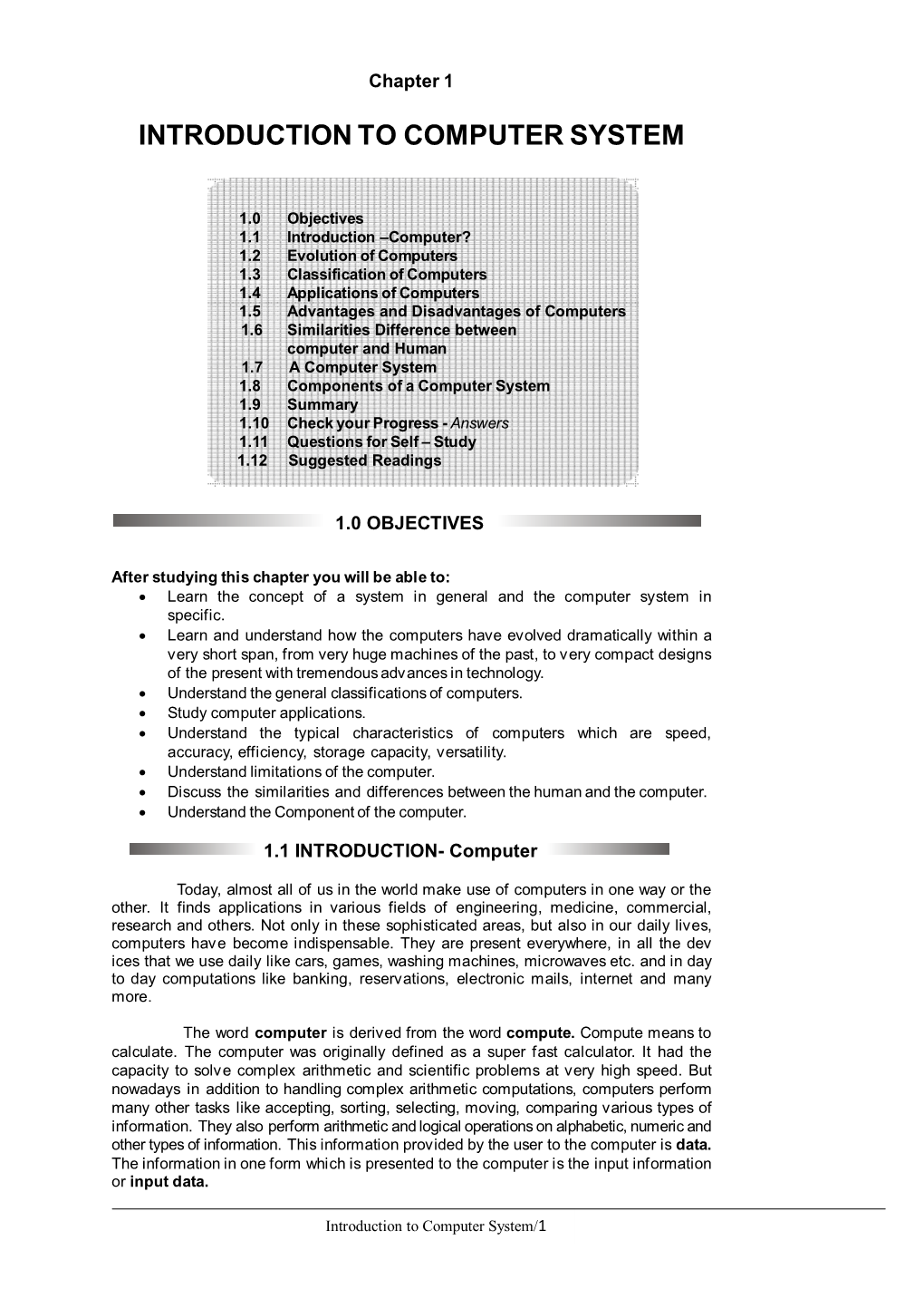 Introduction to Computer System