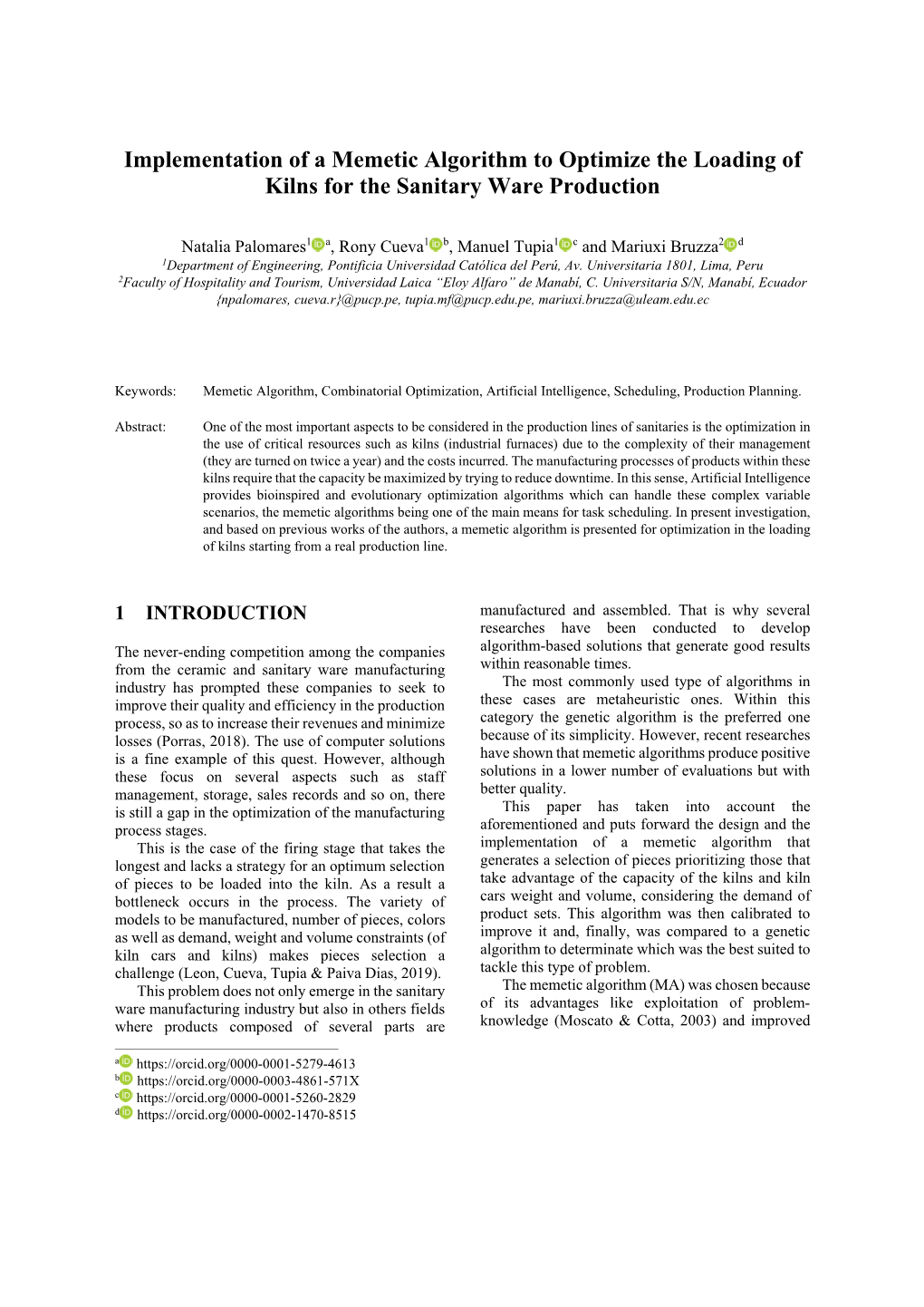 Implementation of a Memetic Algorithm to Optimize the Loading of Kilns for the Sanitary Ware Production