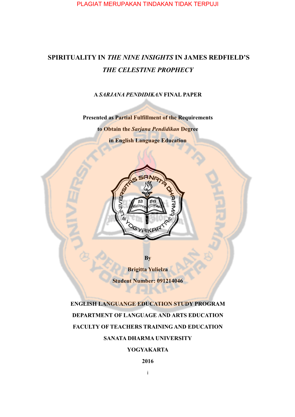 Spirituality in the Nine Insights in James Redfield's