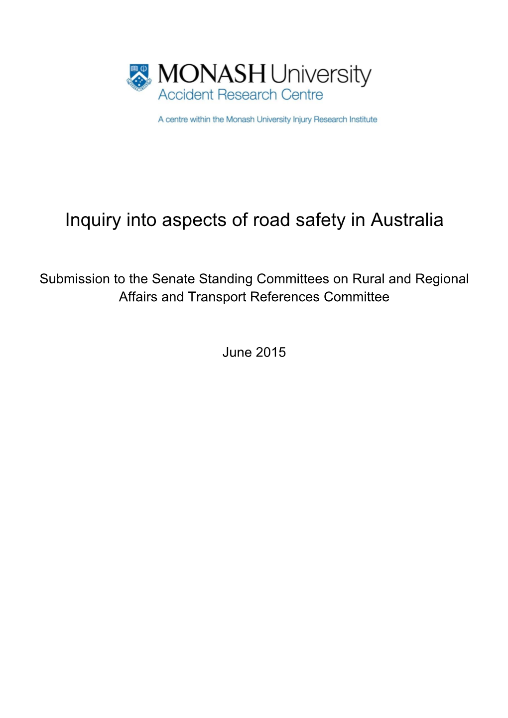 Inquiry Into Aspects of Road Safety in Australia