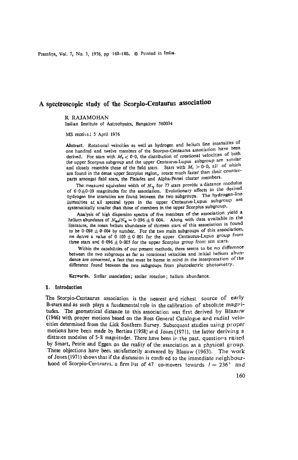 A Spectroscopic Study of the Scorpio-Centaurus Association