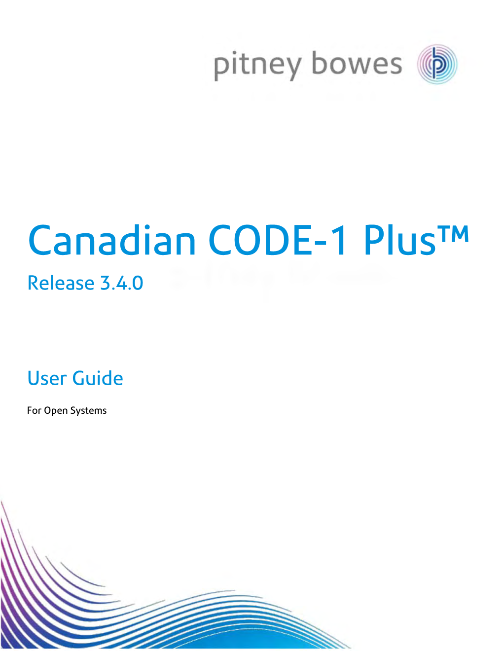 Canadian CODE-1 Plus V3.4.0 User Guide for Open Systems