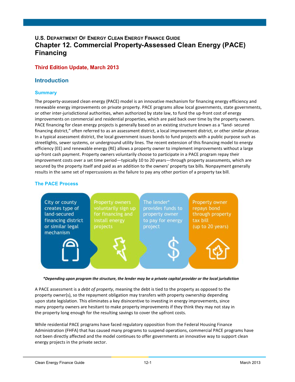 Commercial Property-Assessed Clean Energy (PACE) Financing