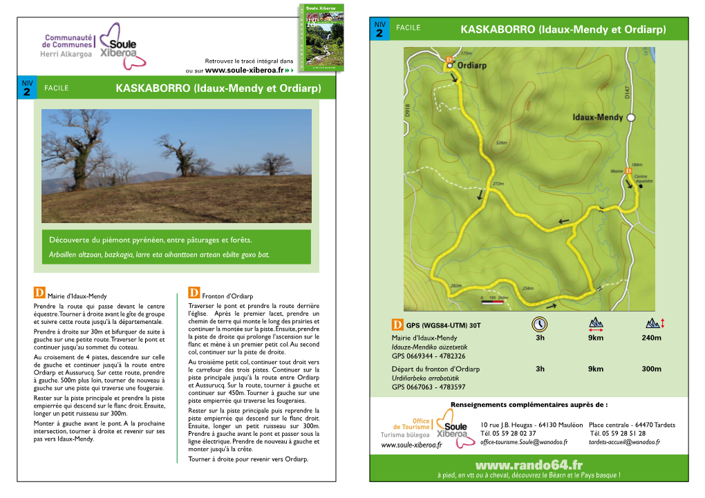 Kaskaborro (Idaux-Mendy Et Ordiarp) Recommandations Gomendioak