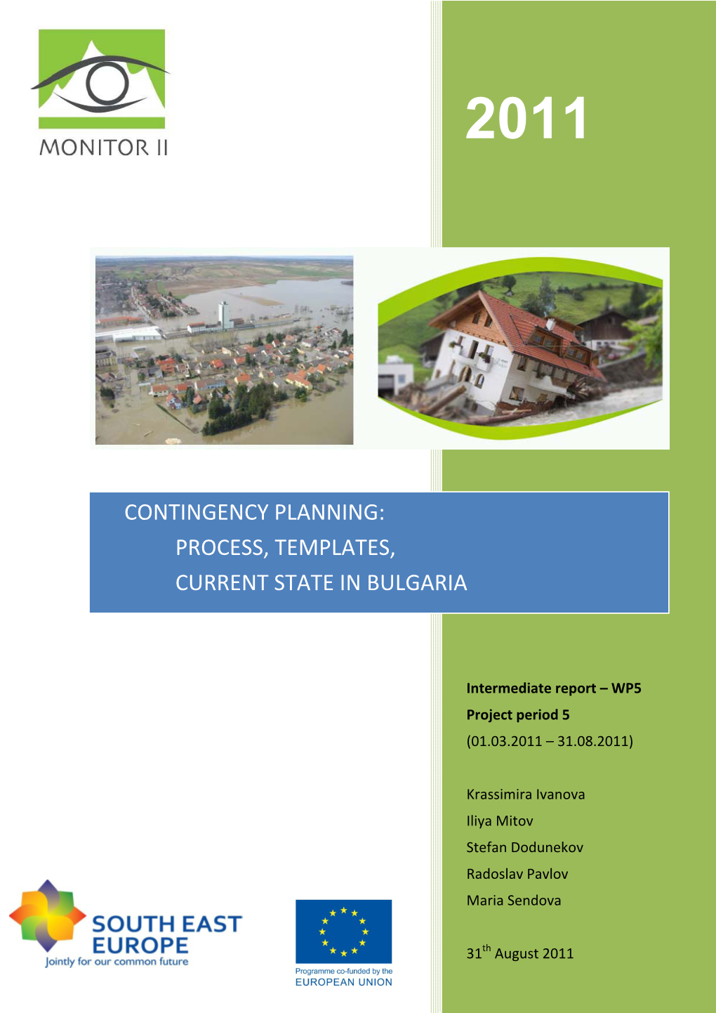 Contingency Planning: Process, Templates, Current State in Bulgaria