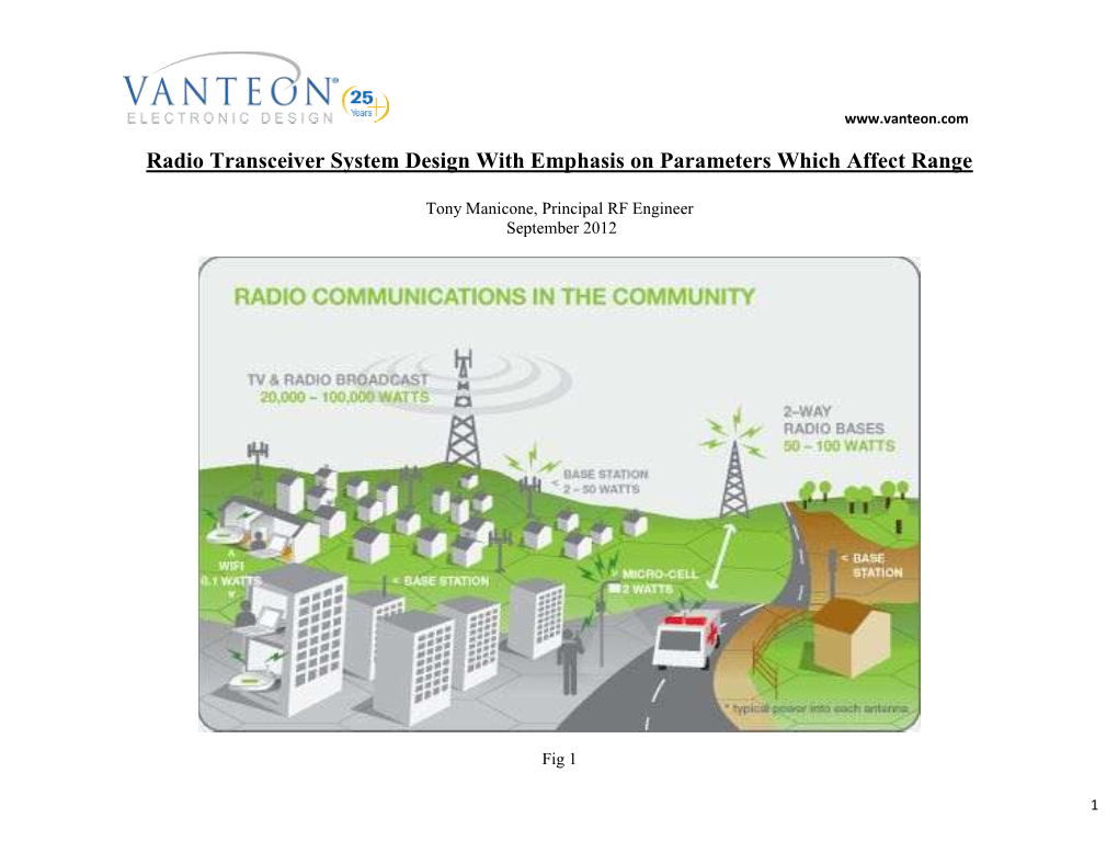 Radio Transceiver System Design with Emphasis on Parameters Which Affect Range