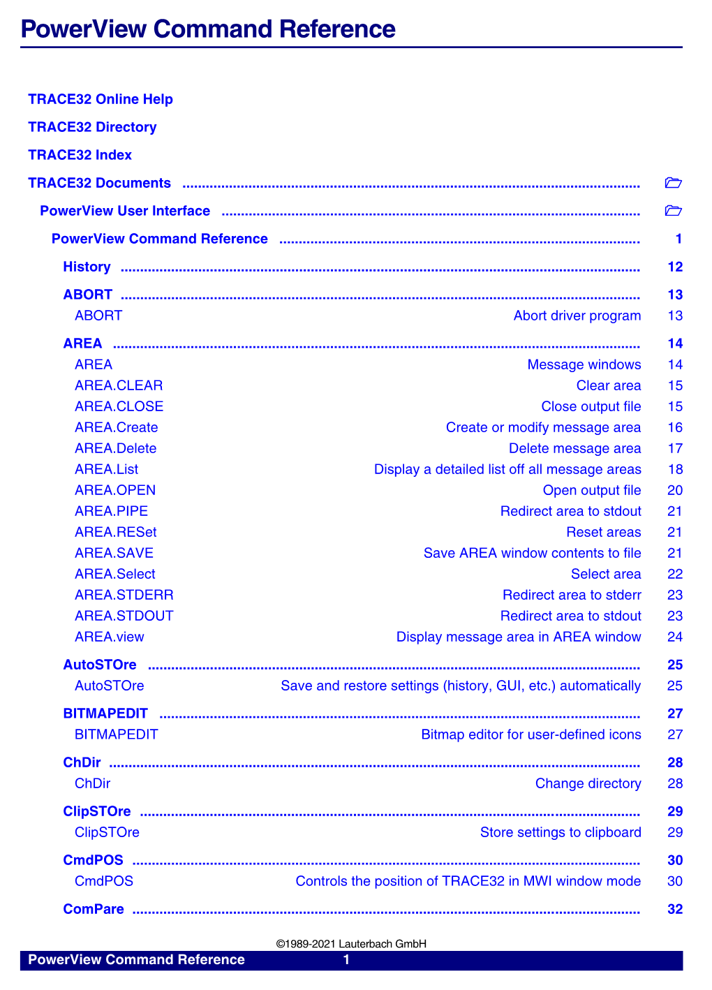 Powerview Command Reference