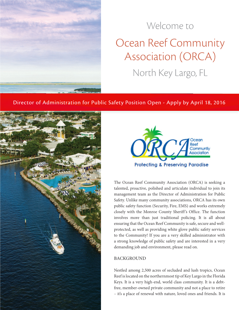 Ocean Reef Community Association (ORCA) North Key Largo, FL
