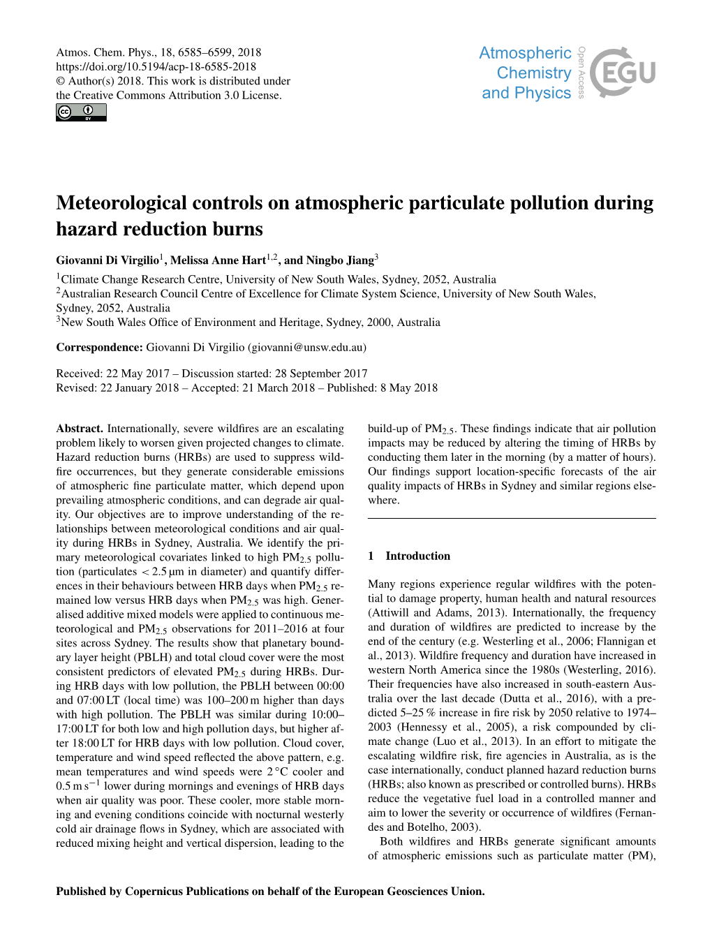 Articles from Bon, Inorganic Aerosol and Sea Salt