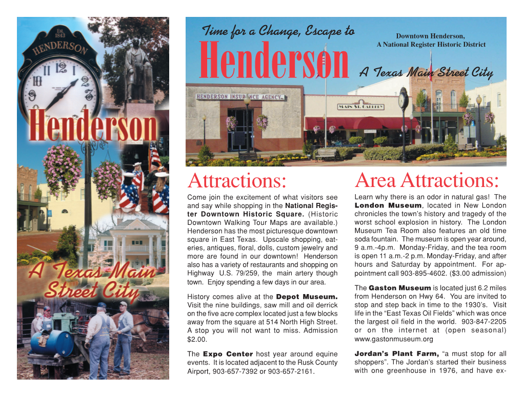 Henderson Tourism Pages