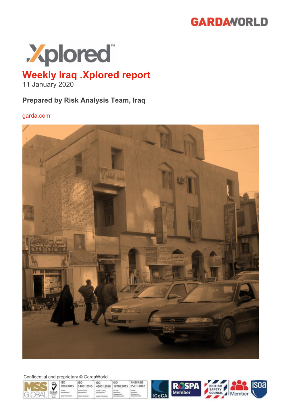 Weekly Iraq .Xplored Report 11 January 2020