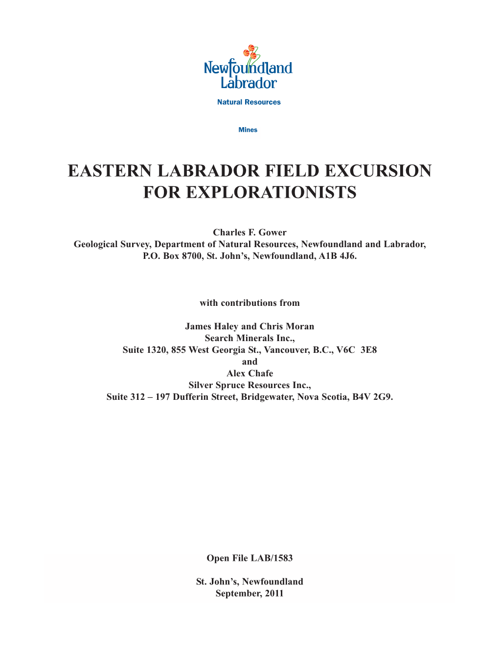Eastern Labrador Field Excursion for Explorationists