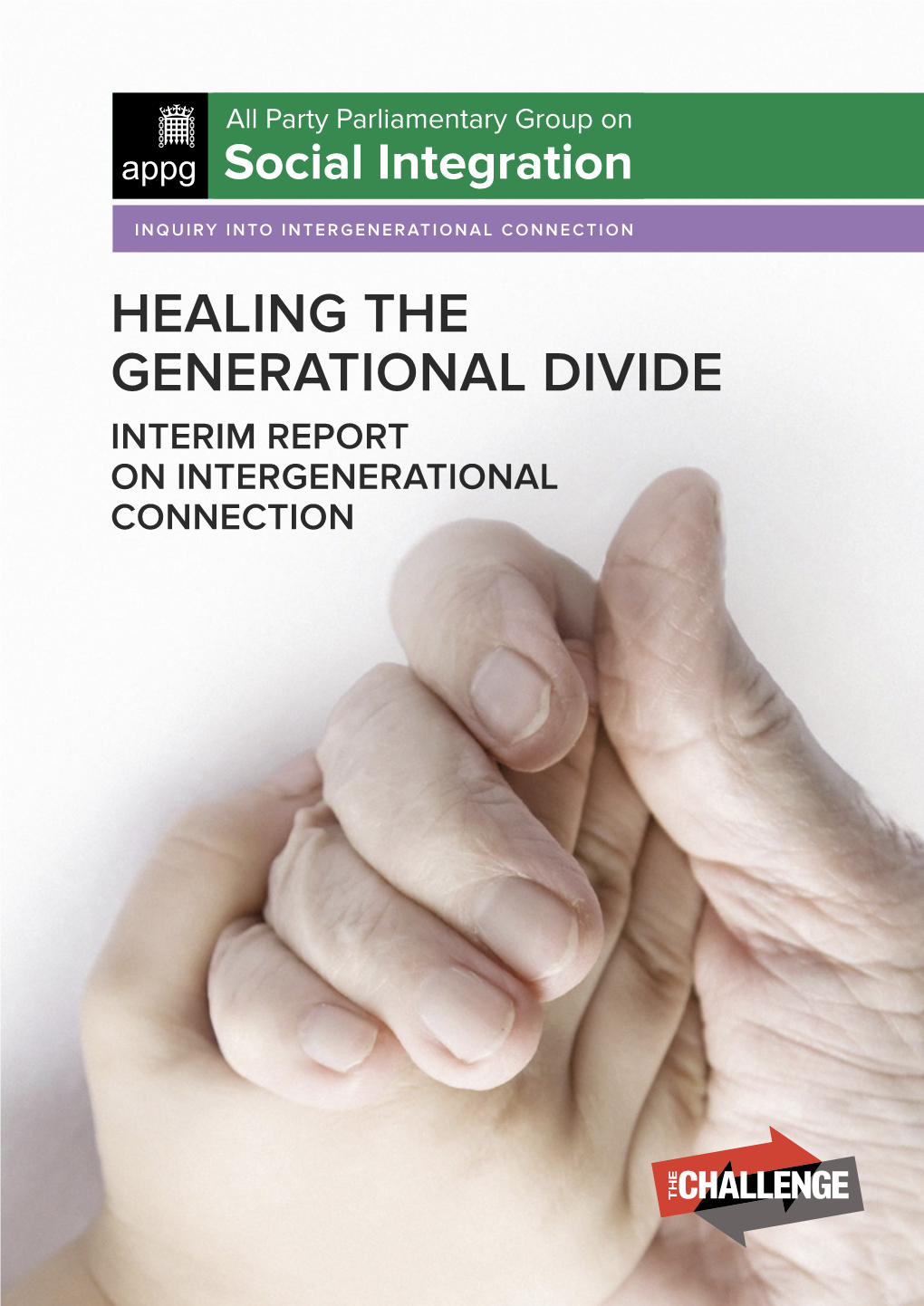 HEALING the GENERATIONAL DIVIDE INTERIM REPORT on INTERGENERATIONAL CONNECTION This Is Not an Official Publication of the House of Commons Or the House of Lords