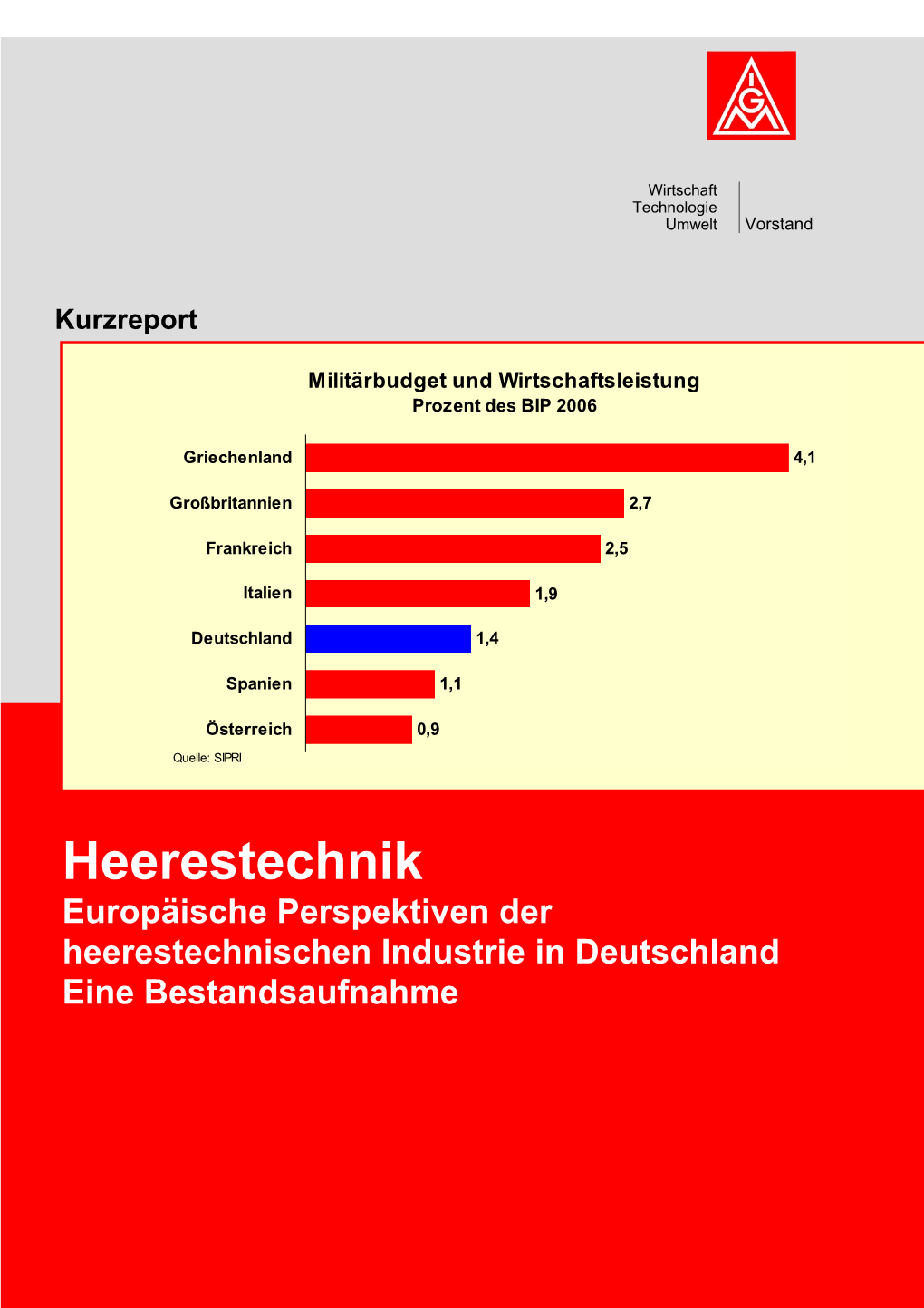 Heerestechnik Europäische Perspektiven Der Heerestechnischen Industrie in Deutschland Eine Bestandsaufnahme