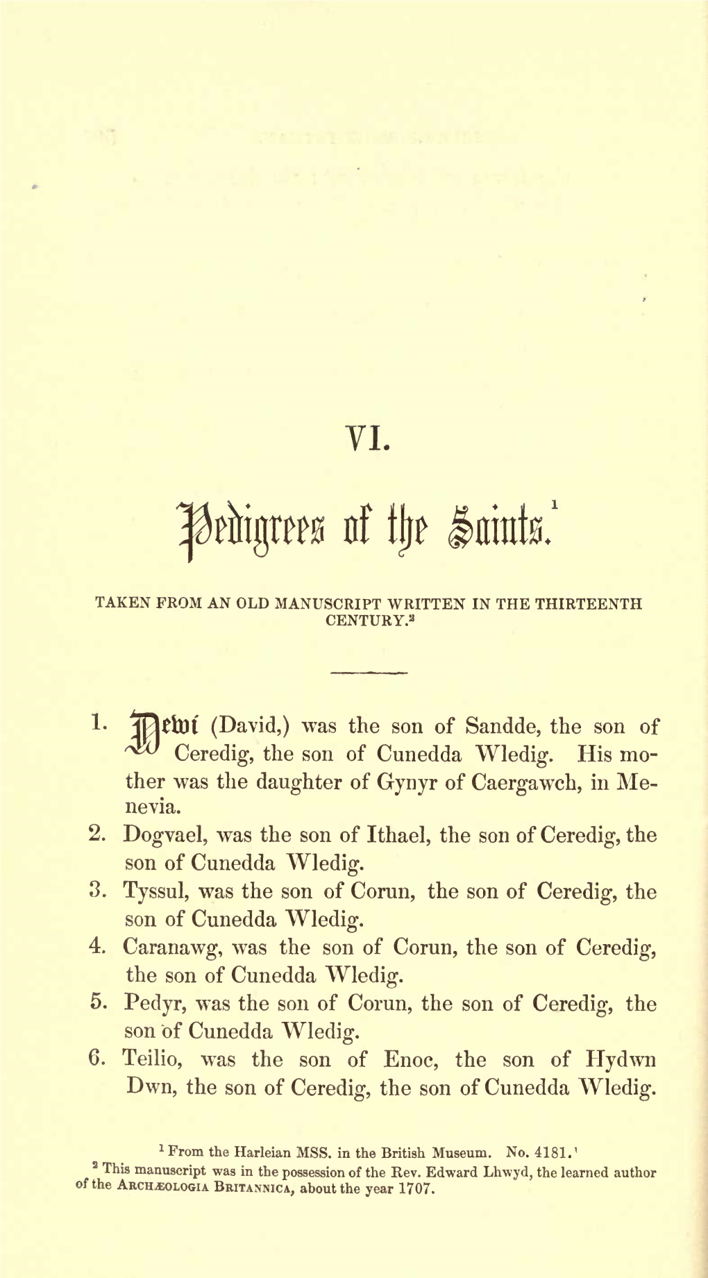 Lives of the Cambro British Saints, of the Fifth And