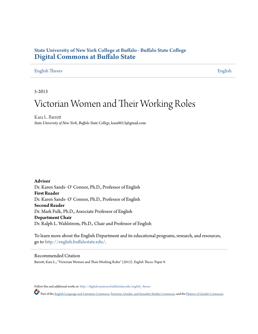 Victorian Women and Their Working Roles