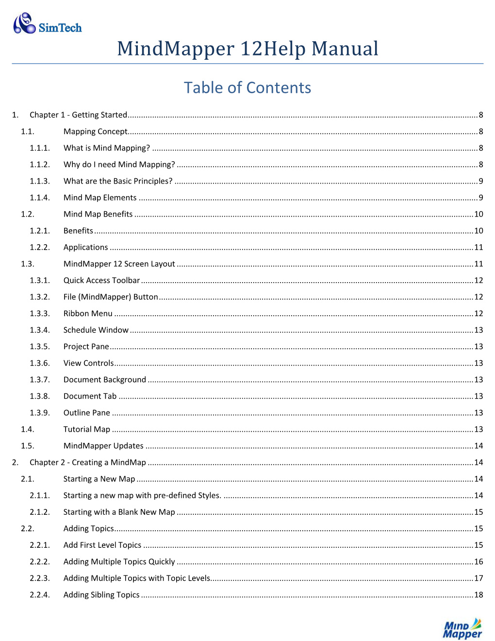 Mindmapper 12Help Manual