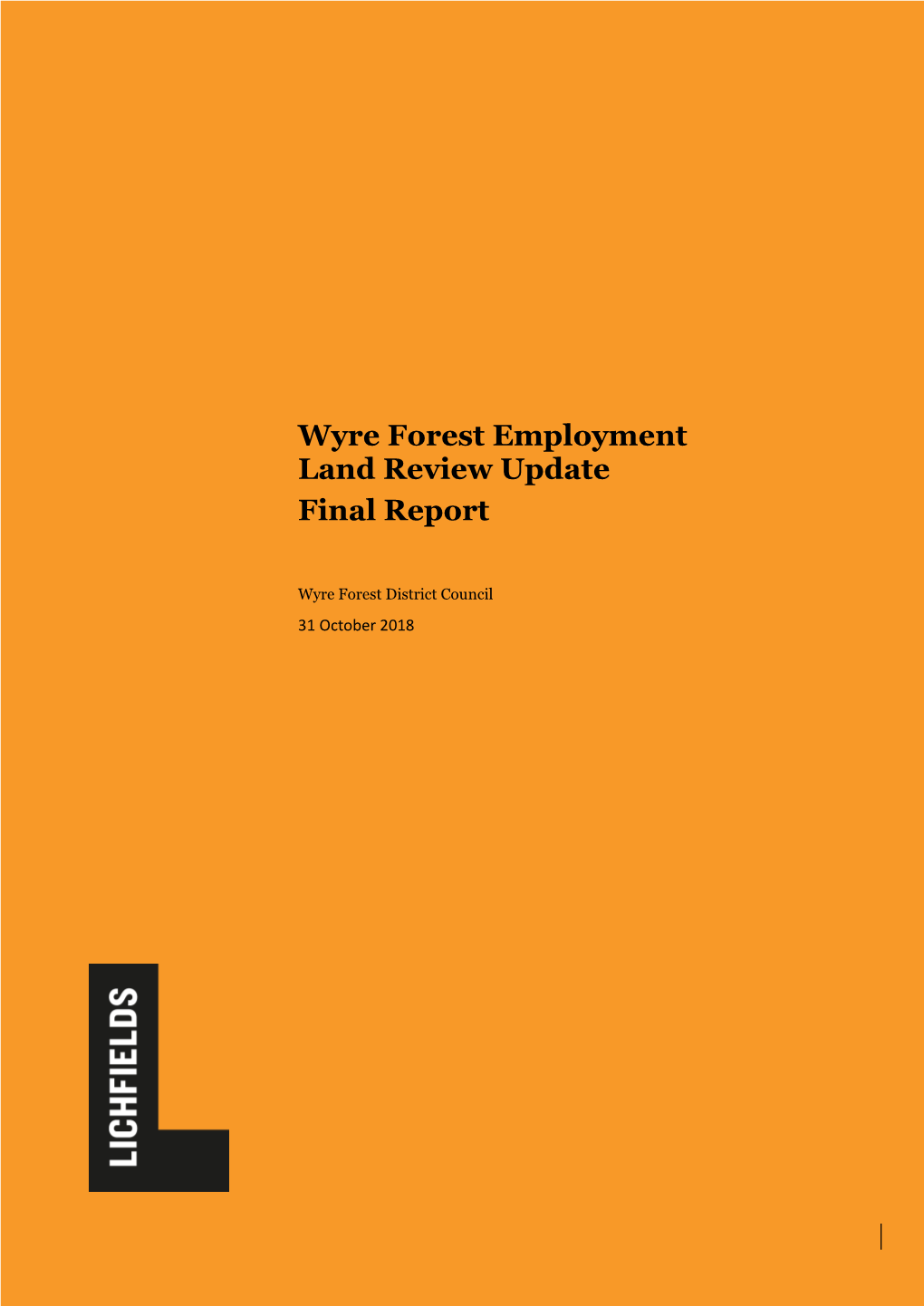 Wyre Forest Employment Land Review Update Final Report