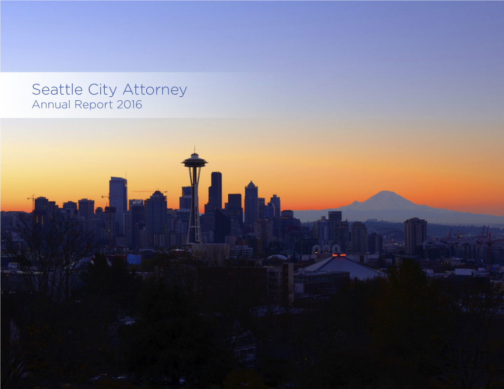 Seattle City Attorney Annual Report 2016