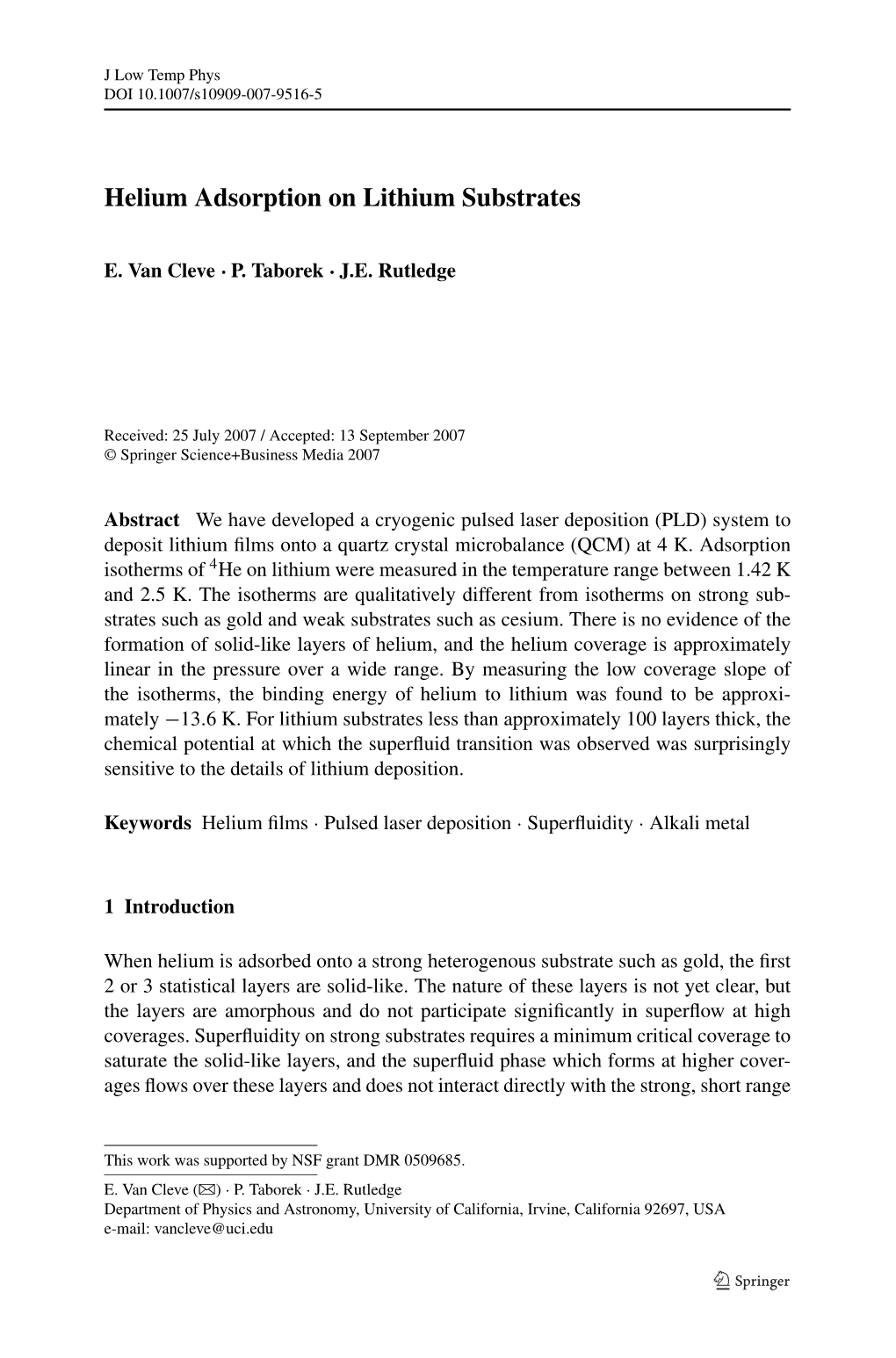 Helium Adsorption on Lithium Substrates